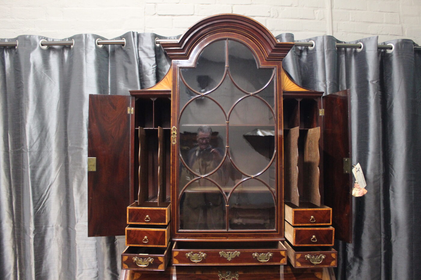 Mahogany Bureau Bookcase - Image 4
