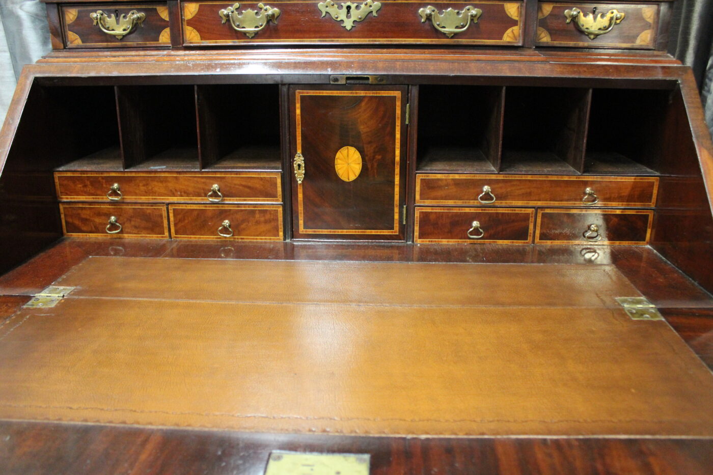 Mahogany Bureau Bookcase - Image 9