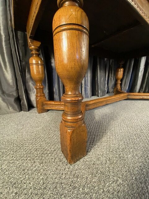 Solid Oak Bleached Top Dining Table - Image 8