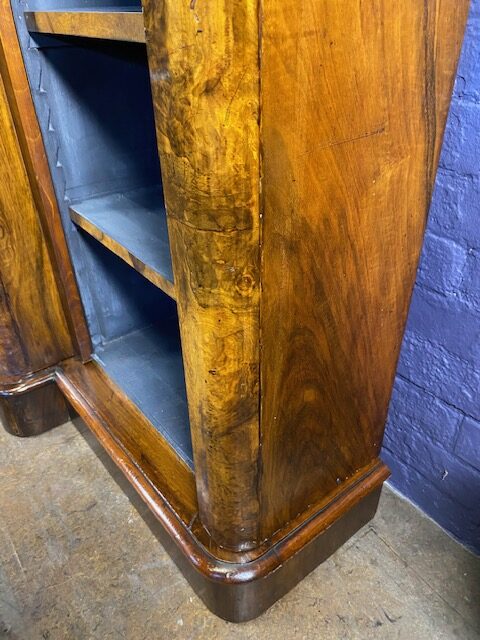 Burr Walnut Breakfront Bookcase - Image 8