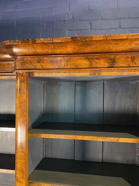 Burr Walnut Breakfront Bookcase - Image 3